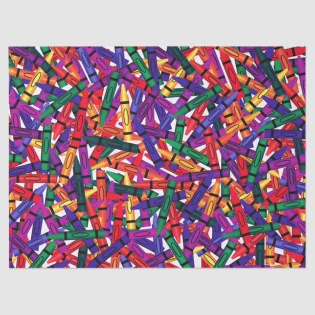 Crayons Kids Crayon Decoupage background Tissue Paper (Front)