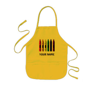 Crayons Name Kids Cute Yellow Crayon  Apron