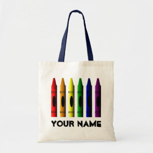 Crayons Name Template Crayon Tote Bag