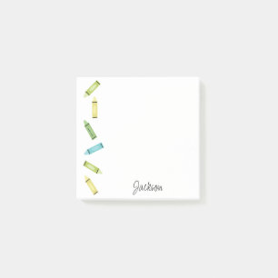 Crayons Post-it Notes