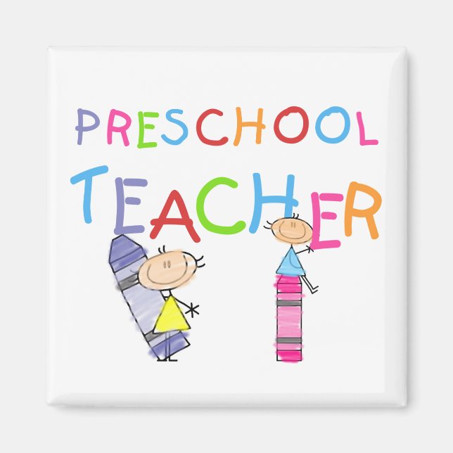 Crayons Preschool Teacher TShirts and Gifts Magnet (Front)