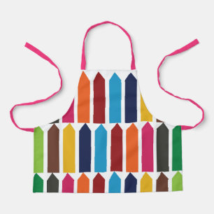 Crayons School Kindergarten Kids Children Colourfu Apron