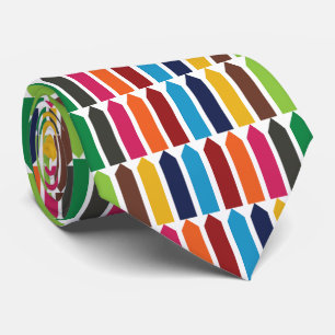 Crayons School Teacher Colourful  Tie