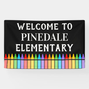 Crayons School Welcome  Banner
