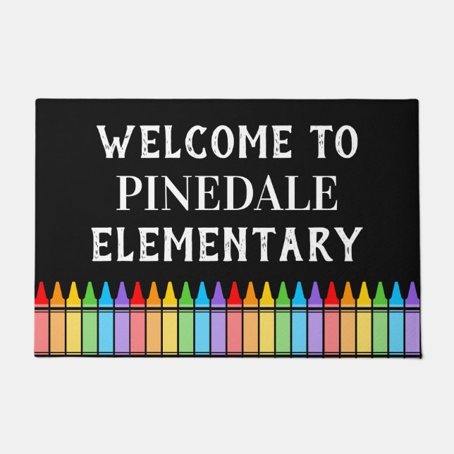 Crayons School Welcome Door Mat (Front)