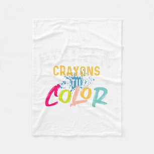 Crayons Still Colour - Mental Health Awareness Fleece Blanket