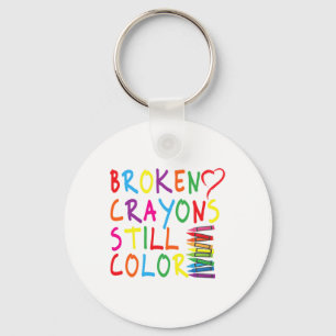 Crayons Still Colour - Mental Health Awareness Gif Key Ring