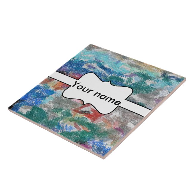 Crayons texture ceramic tile (Side)