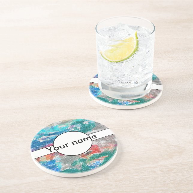 Crayons texture coaster (Side)