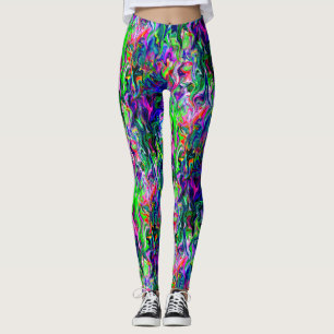 Crazee Squiggly Garden.... Leggings