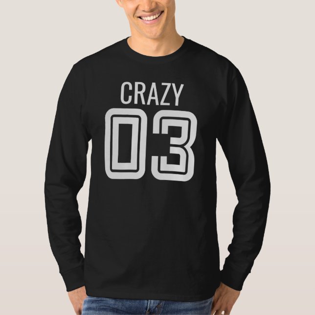 Crazy 3 Three Group Matching Bff - Image On Back O T-Shirt (Front)
