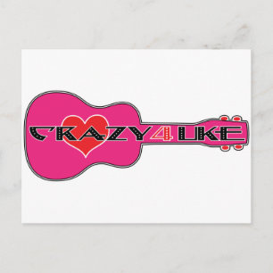 Crazy 4 Uke Postcard