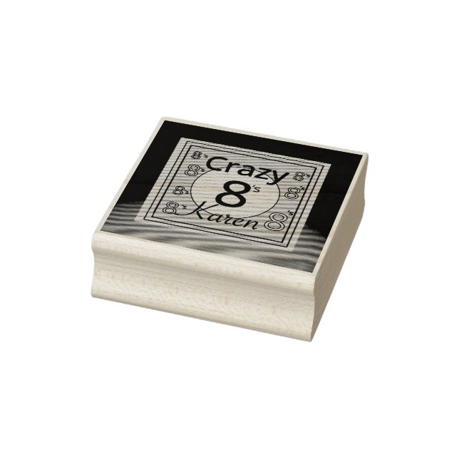 Crazy 8s personalised rubber stamp (Stamp)