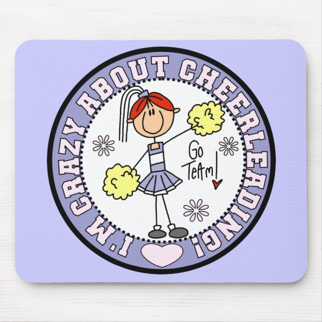 Crazy About Cheerleading Mousepad (Front)