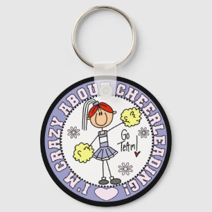 Crazy About Cheerleading T-shirts and Gifts Key Ring