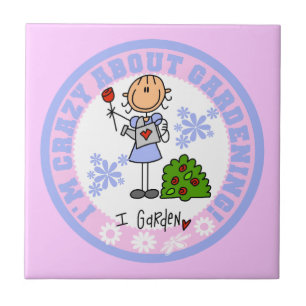 Crazy About Gardening Ceramic Tile