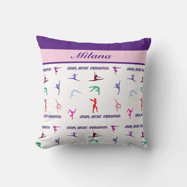 Crazy About Gymnastics Cushion (Front)