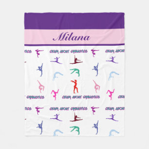 Crazy About Gymnastics Fleece Blanket