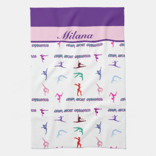 Crazy About Gymnastics Tea Towel