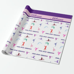 Crazy About Gymnastics Wrapping Paper