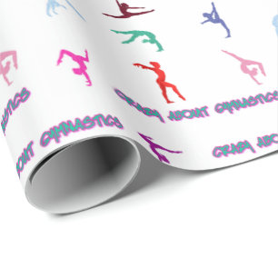 Crazy About Gymnastics Wrapping Paper