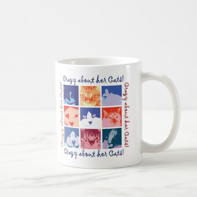 Crazy About Her Cats Coffee Mug (Right)