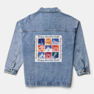 Crazy About Her Cats Denim Jacket