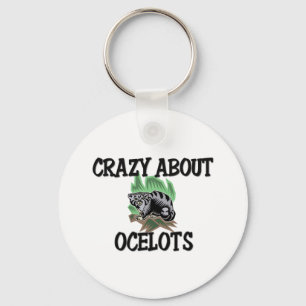 Crazy About Ocelots Key Ring