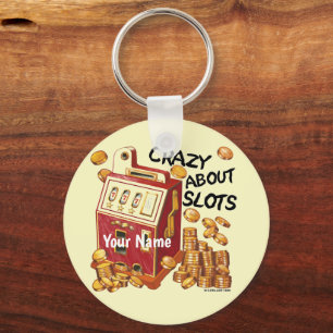 Crazy About Slots keychain