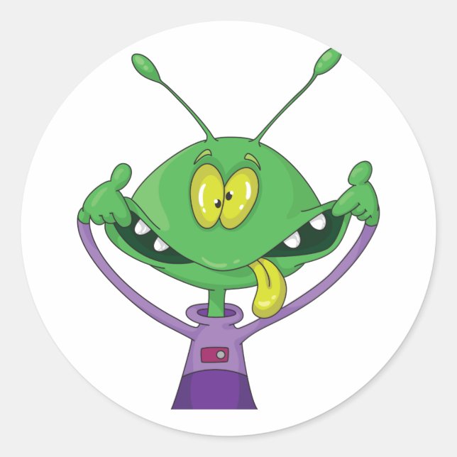 Crazy Alien Stickers (Front)