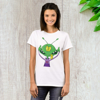 Crazy Alien Womens T-Shirt