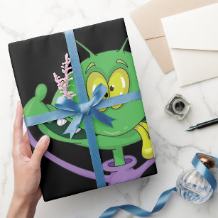 Crazy Alien Wrapping Paper