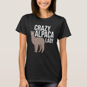Crazy Alpaca Lady Alpaca Llama T-Shirt