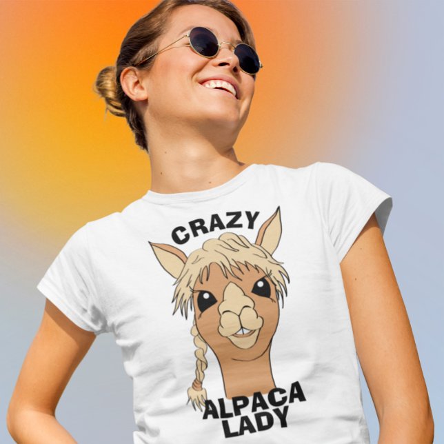 Crazy Alpaca Lady T-Shirt (Creator Uploaded)