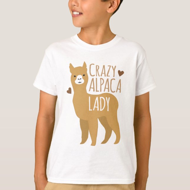 Crazy alpaca Lady T-Shirt (Front)