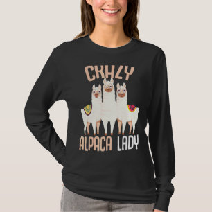 Crazy Alpaca Lady Women Alpaca Llama T-Shirt