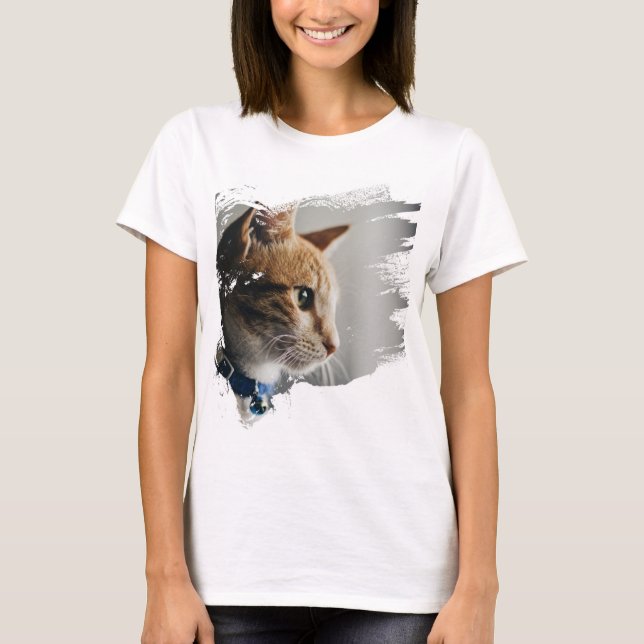 Crazy And Funny Cat T-Shirt (Front)