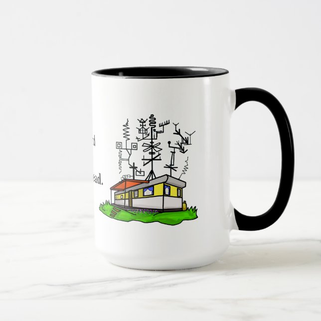 Crazy Antenna Mobile Home Ham Radio Mug  #3 (Right)