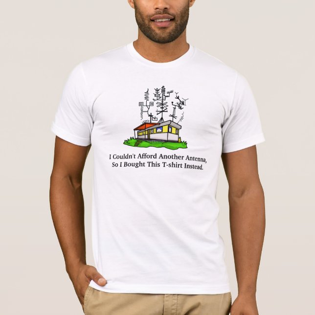 Crazy Antenna Mobile Home Ham Radio T-shirt #3 (Front)