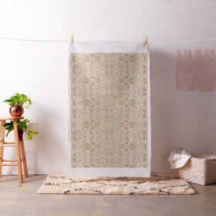Crazy Artist Funky Beige Repeat Pattern Fabric