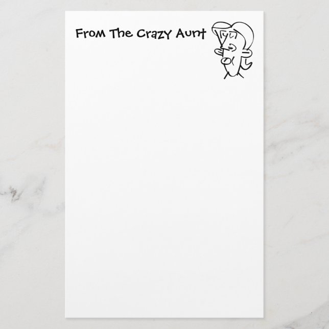 Crazy Aunt Stationery (Front)
