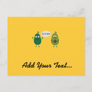 crazy avocado undresses postcard