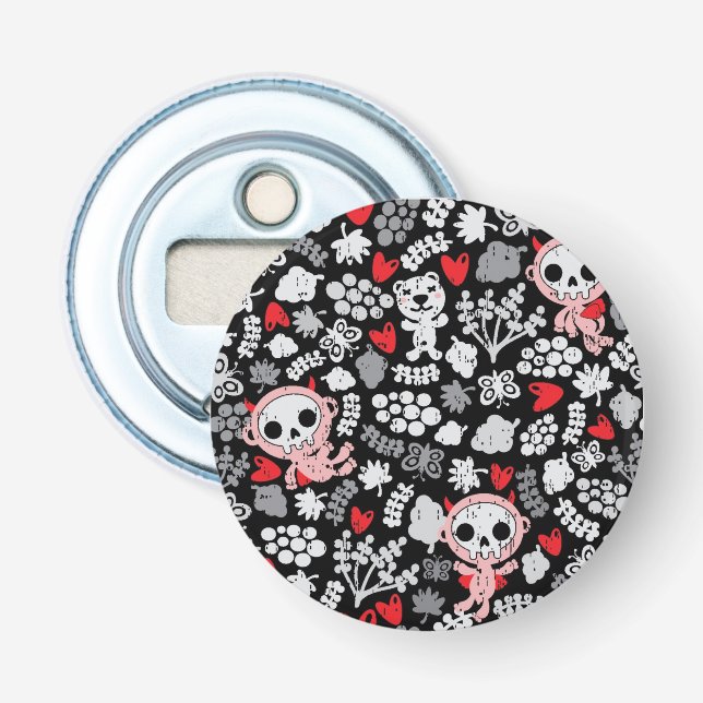 Crazy babies pattern bottle opener (Front)