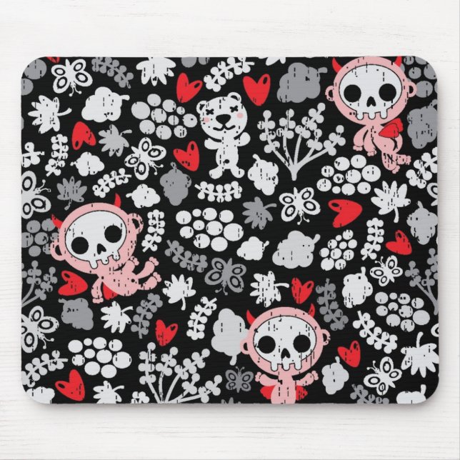 Crazy babies pattern mouse pad (Front)