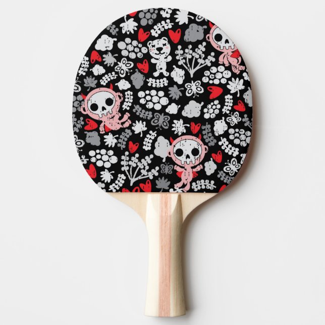Crazy babies pattern ping pong paddle (Front)
