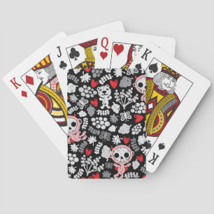 Crazy babies pattern playing cards