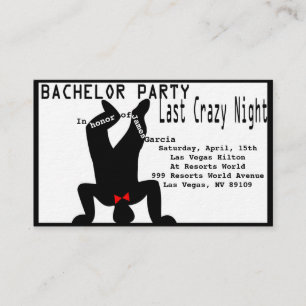 Crazy Bachelor invitation