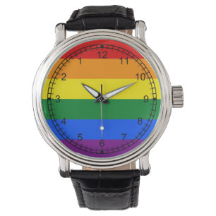 crazy backwards rainbow pride watch
