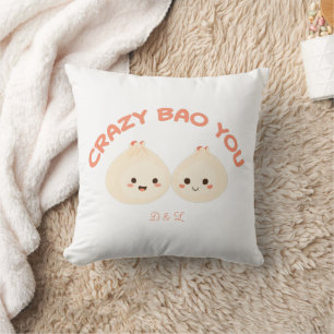 Crazy Bao You Cute Couple throw pillow Set