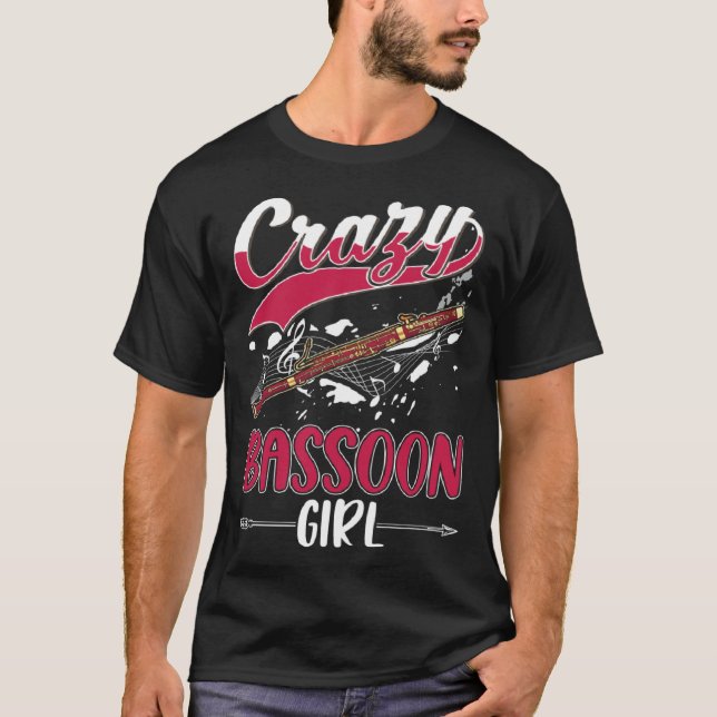 Crazy Bassoon Girl T-Shirt (Front)